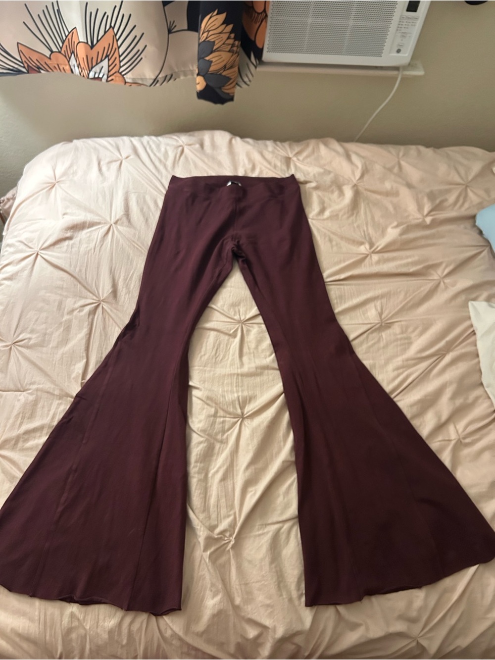 Sold Out Color! Hard Tail Forever Hippie Chick Maroon Flare Bell Bottoms